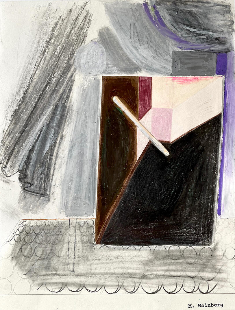 Temblor y baton12 x 9 inches
