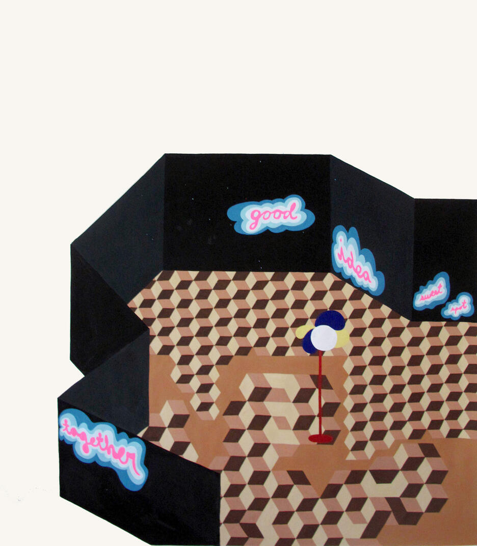 Hop the Wall43 x 39 inches