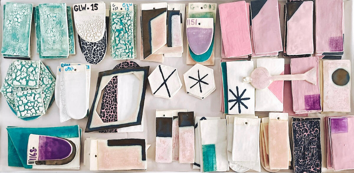 Handmade ceramic tilessubway and dimensions variable